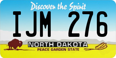 ND license plate IJM276