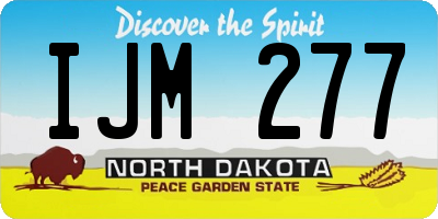 ND license plate IJM277