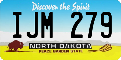 ND license plate IJM279