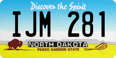 ND license plate IJM281