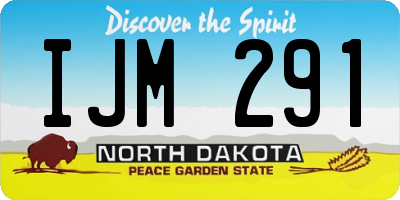ND license plate IJM291