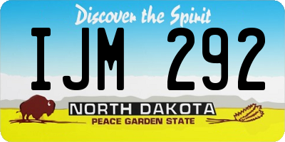 ND license plate IJM292