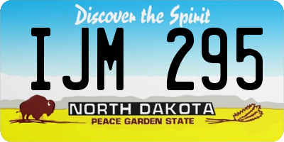 ND license plate IJM295
