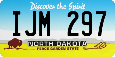 ND license plate IJM297