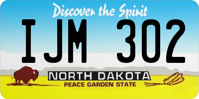 ND license plate IJM302