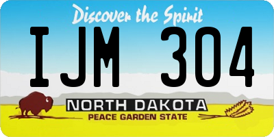 ND license plate IJM304