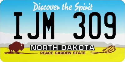 ND license plate IJM309