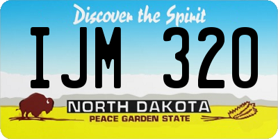 ND license plate IJM320