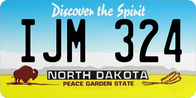 ND license plate IJM324