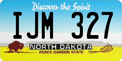 ND license plate IJM327