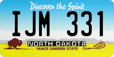 ND license plate IJM331