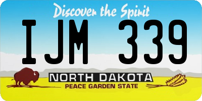 ND license plate IJM339