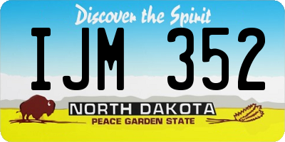 ND license plate IJM352