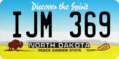 ND license plate IJM369