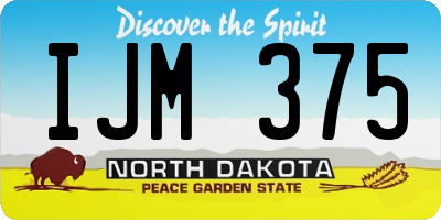 ND license plate IJM375
