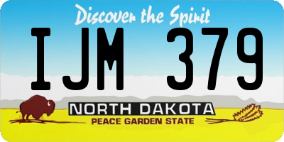 ND license plate IJM379