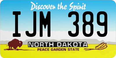ND license plate IJM389