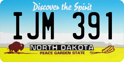 ND license plate IJM391