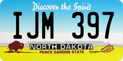 ND license plate IJM397