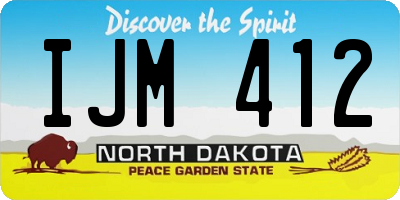 ND license plate IJM412