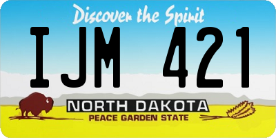 ND license plate IJM421
