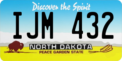 ND license plate IJM432