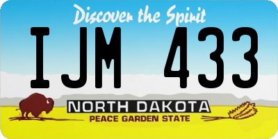 ND license plate IJM433