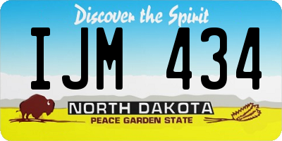 ND license plate IJM434