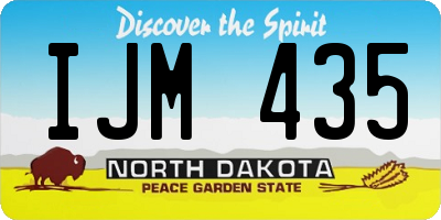 ND license plate IJM435