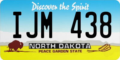 ND license plate IJM438
