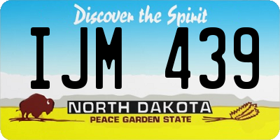 ND license plate IJM439