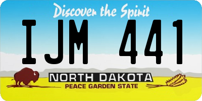 ND license plate IJM441