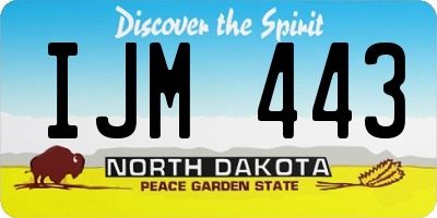ND license plate IJM443
