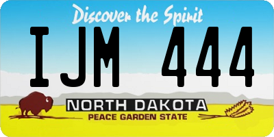 ND license plate IJM444