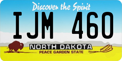 ND license plate IJM460