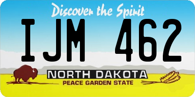 ND license plate IJM462