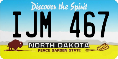 ND license plate IJM467
