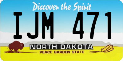 ND license plate IJM471