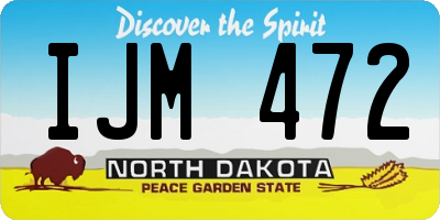 ND license plate IJM472