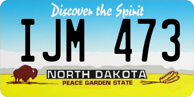ND license plate IJM473