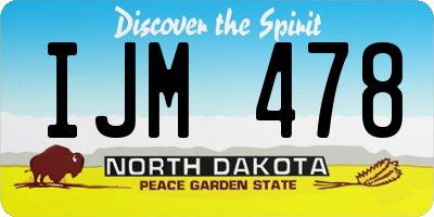 ND license plate IJM478