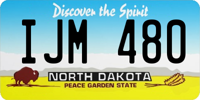 ND license plate IJM480