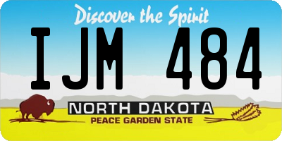 ND license plate IJM484