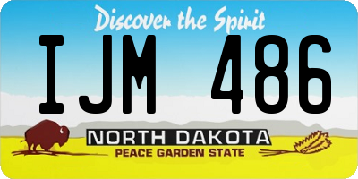 ND license plate IJM486