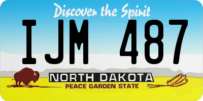ND license plate IJM487