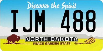 ND license plate IJM488
