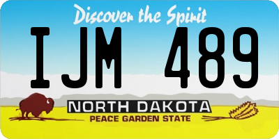 ND license plate IJM489