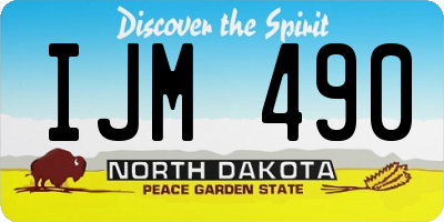 ND license plate IJM490