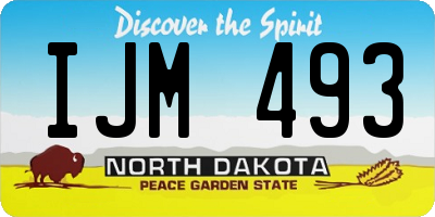 ND license plate IJM493