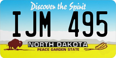 ND license plate IJM495